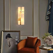 Modern Alabaster Brass Wall Light