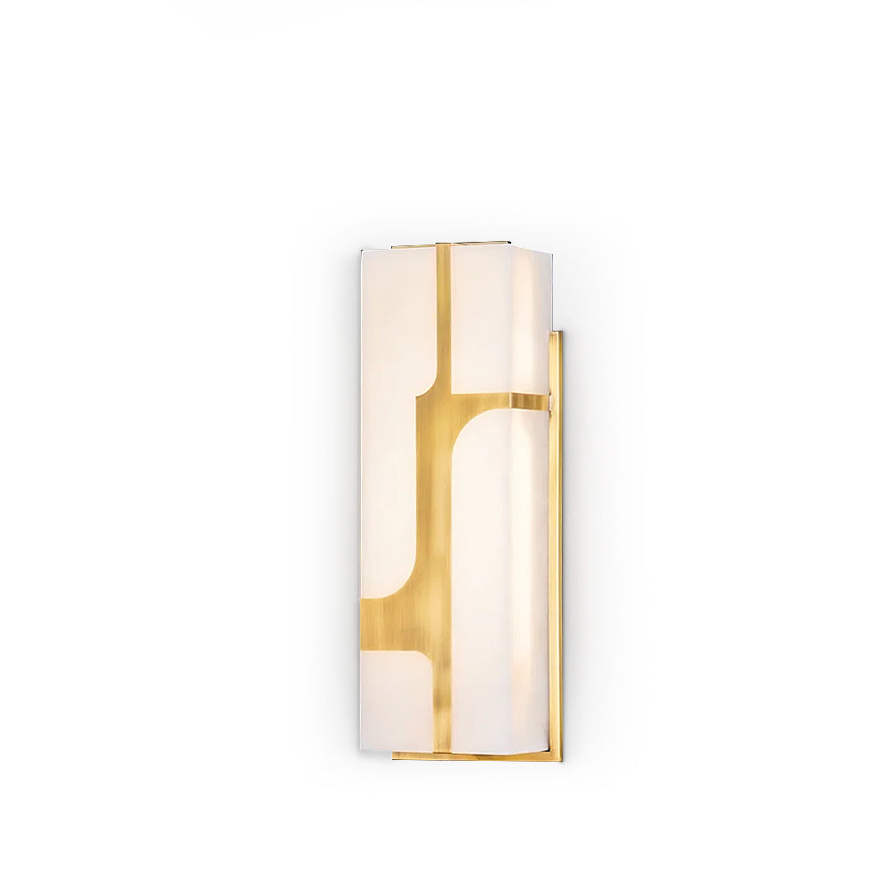 Modern Alabaster Brass Wall Light