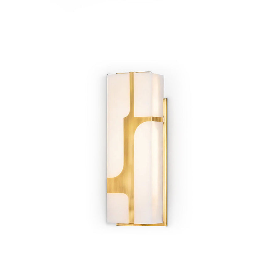 Modern Alabaster Brass Wall Light