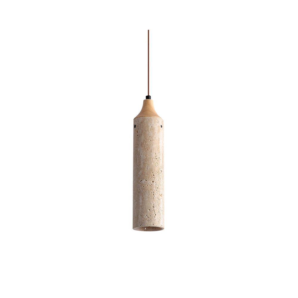 Calvrane Travertine Cylinder Pendant Light