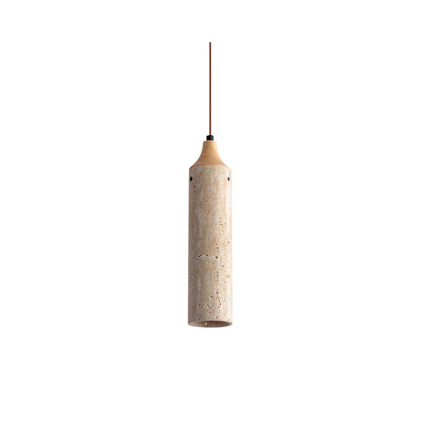 Calvrane Travertine Cylinder Pendant Light