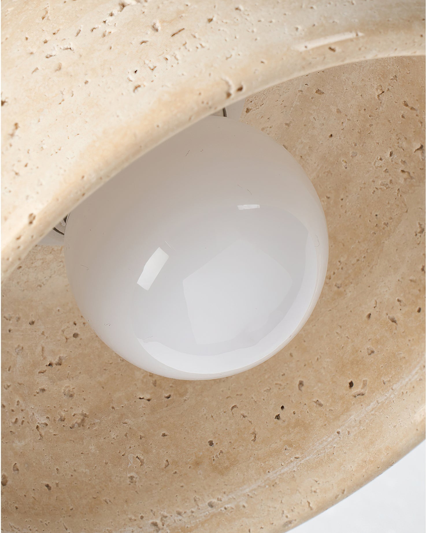 Calvrane Travertine Dome Pendant Light