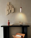 Calvrane Travertine Cylinder Pendant Light