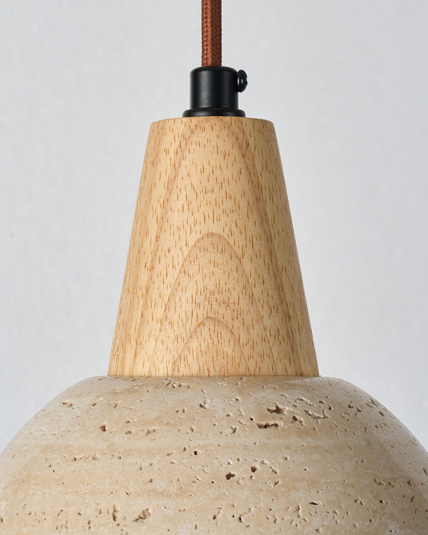 Calvrane Travertine Dome Pendant Light