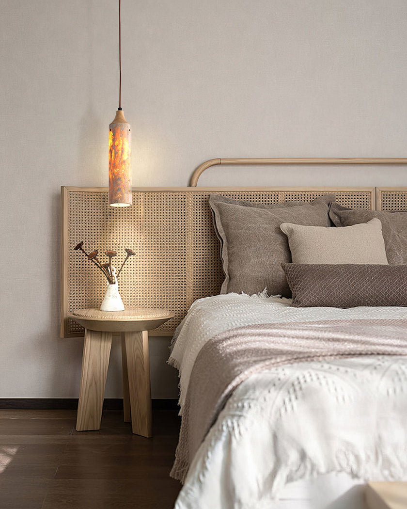 Calvrane Travertine Cylinder Pendant Light