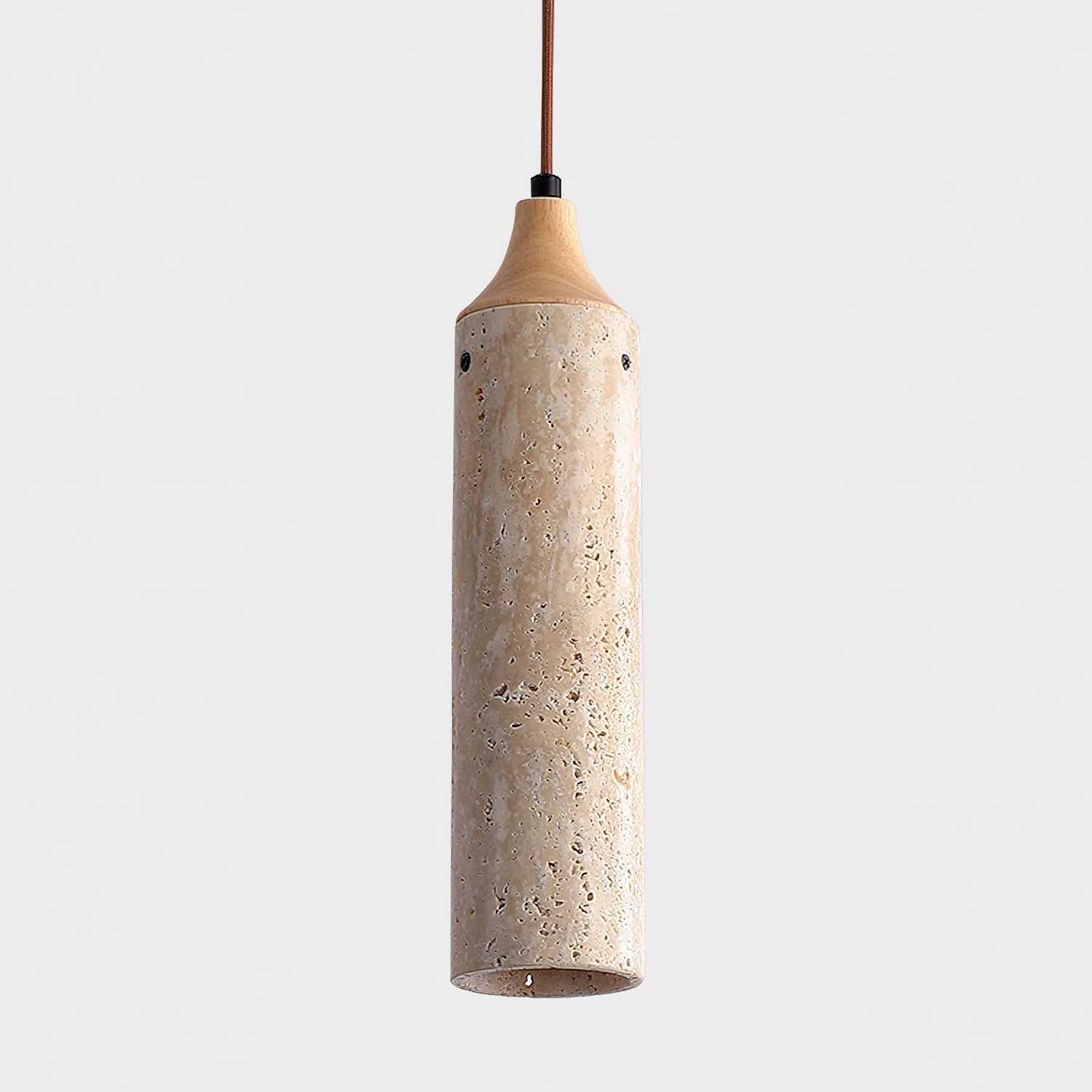 Calvrane Travertine Cylinder Pendant Light