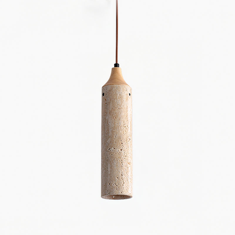 Calvrane Travertine Cylinder Pendant Light