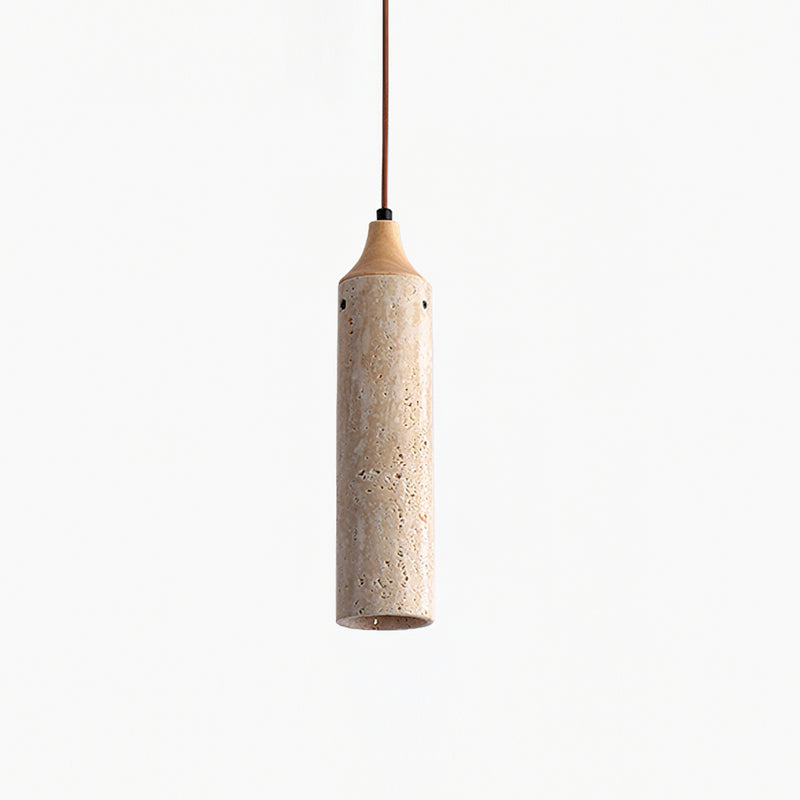 Calvrane Travertine Cylinder Pendant Light