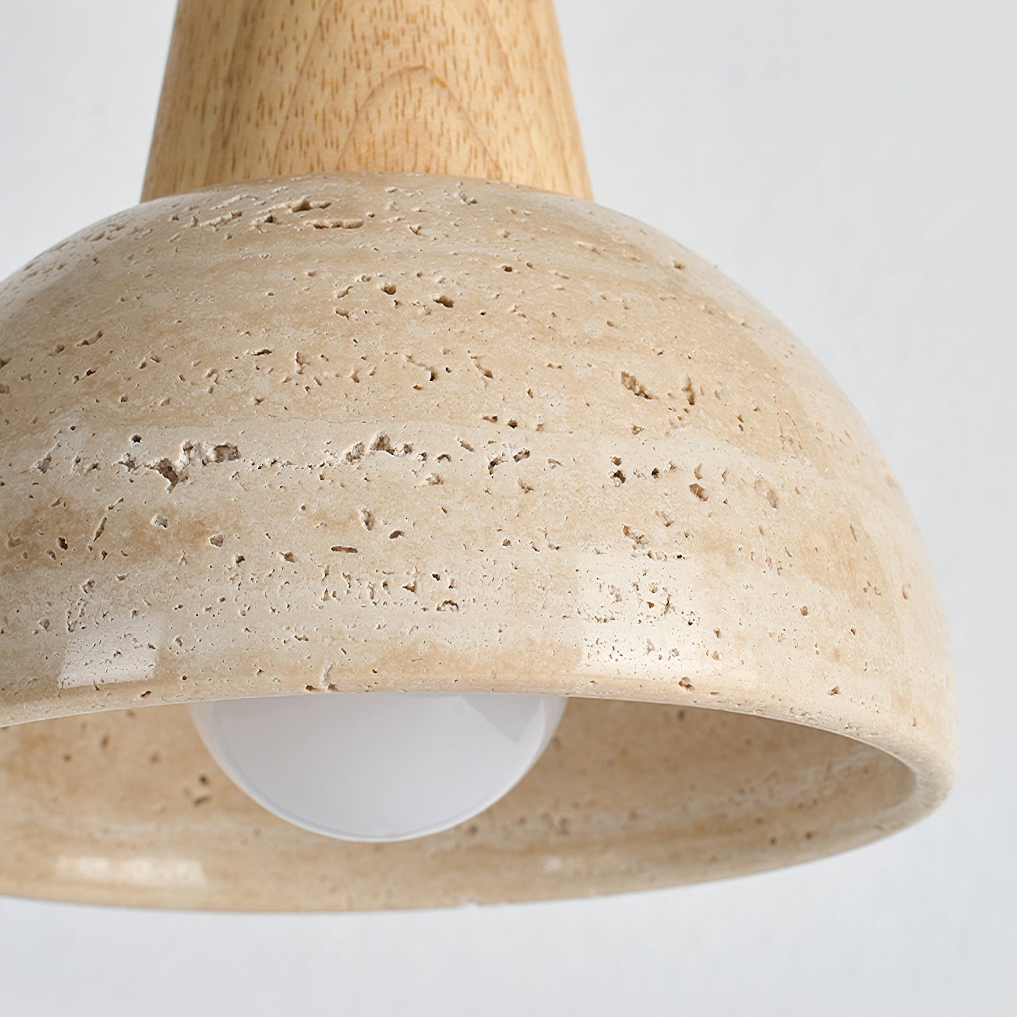 Calvrane Travertine Dome Pendant Light