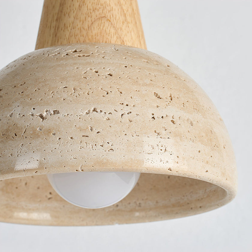 Calvrane Travertine Dome Pendant Light