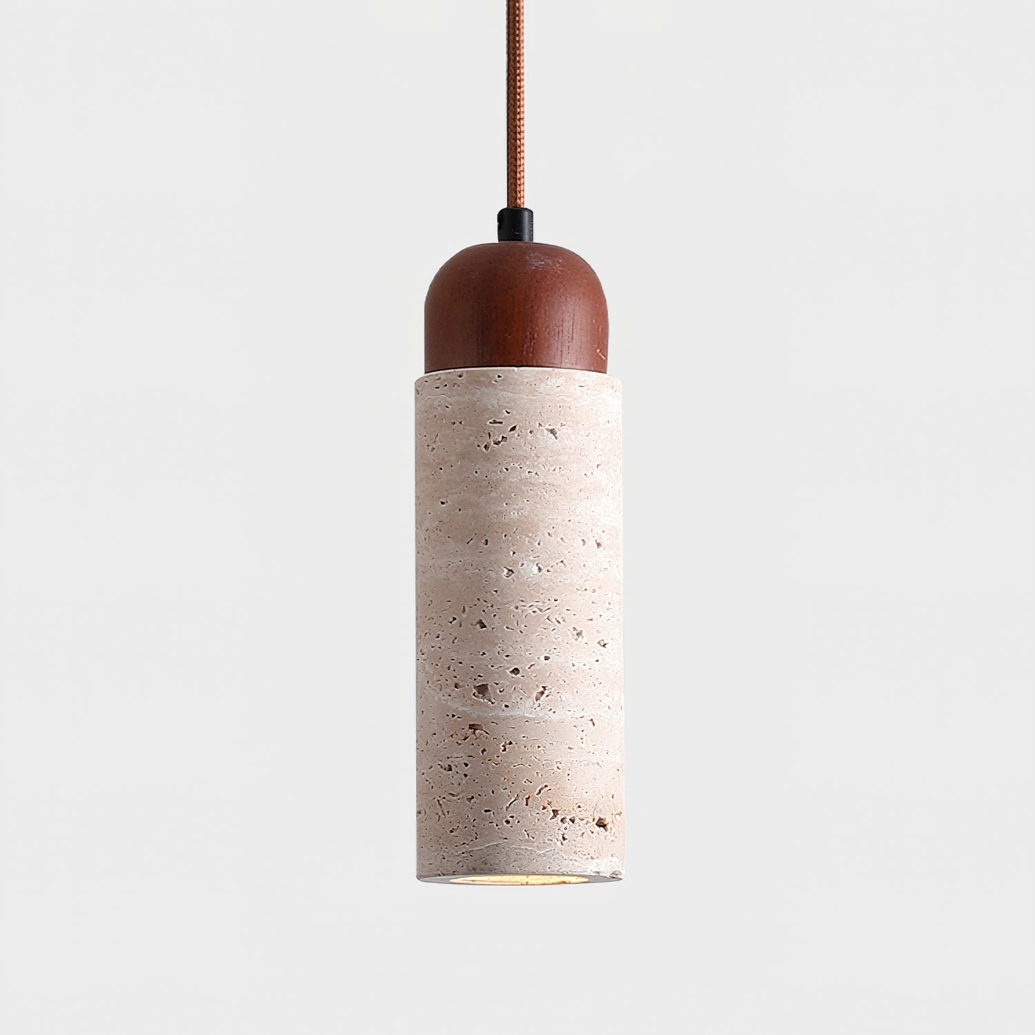 Calvrane Travertine Cylinder Pendant Light
