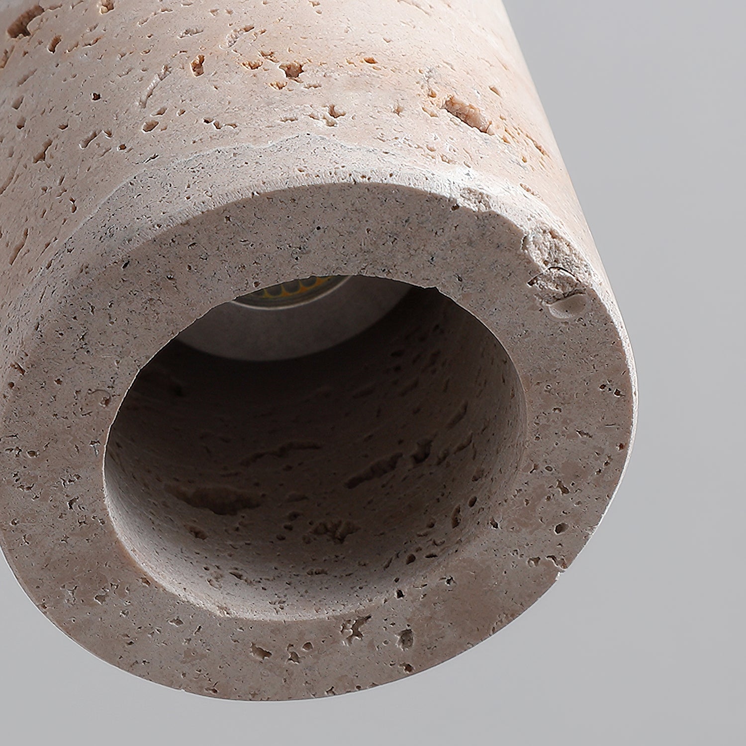 Calvrane Travertine Cylinder Pendant Light