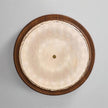 Modern Woodgrain Glass Flush Mount Ceiling Lamp