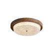 Modern Woodgrain Glass Flush Mount Ceiling Lamp