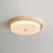 Modern Woodgrain Glass Flush Mount Ceiling Lamp