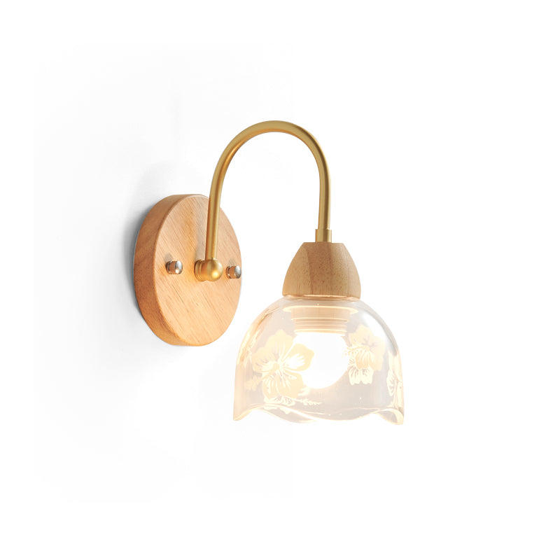 Calvrane Wood Arched Wall Sconce