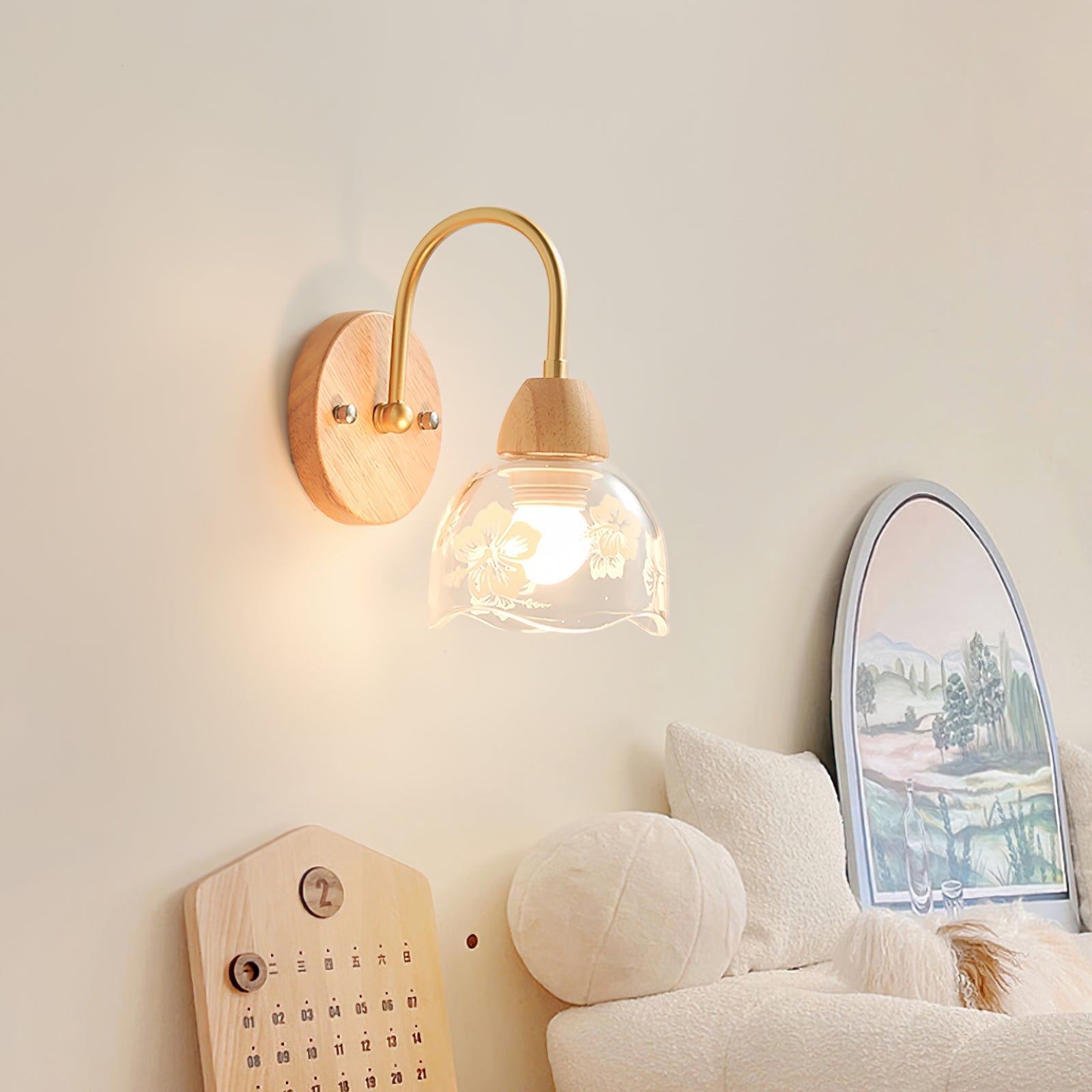 Calvrane Wood Arched Wall Sconce