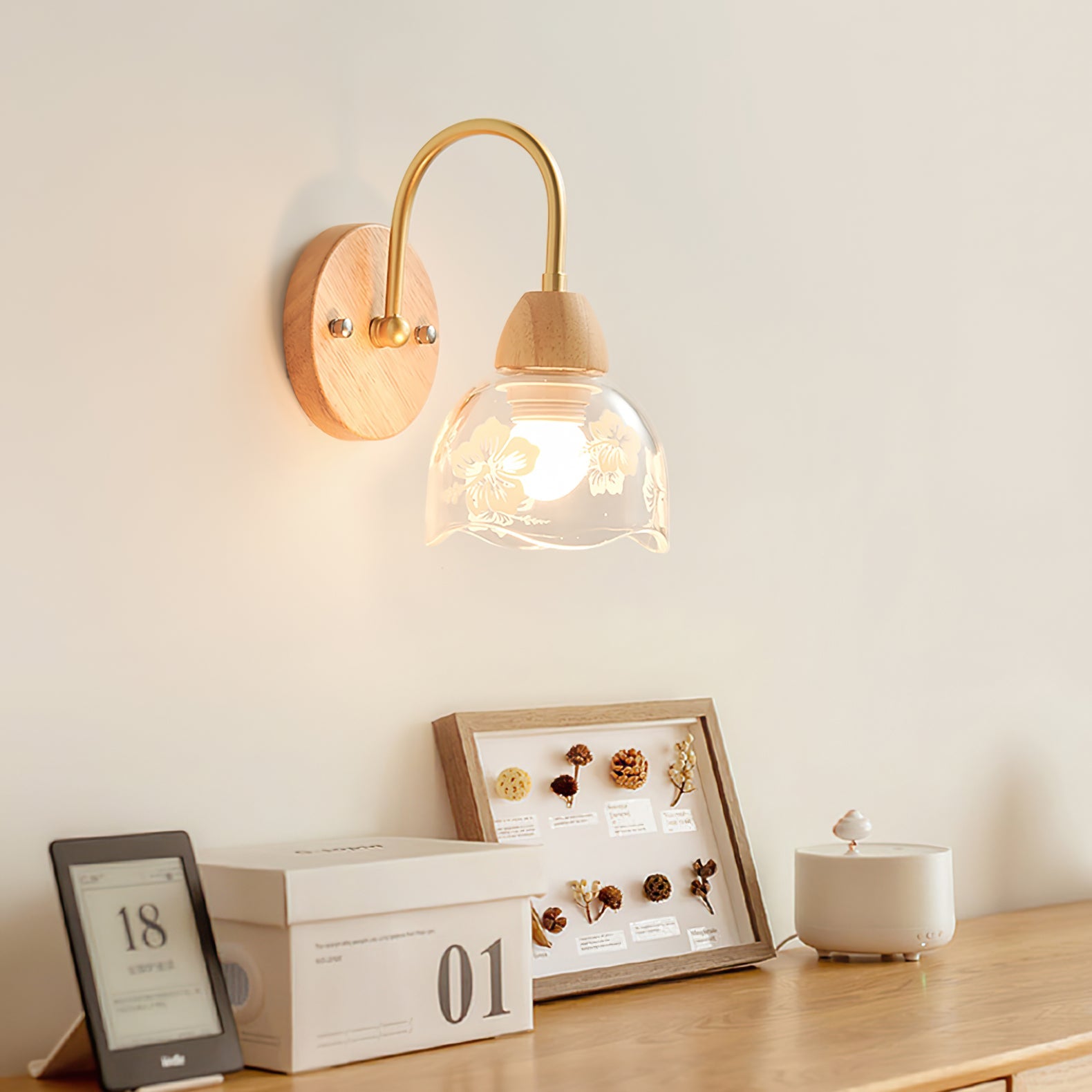 Calvrane Wood Arched Wall Sconce