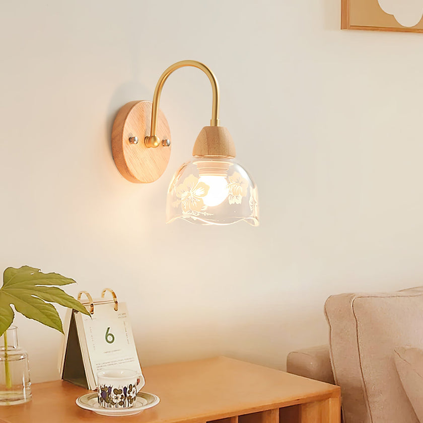 Calvrane Wood Arched Wall Sconce