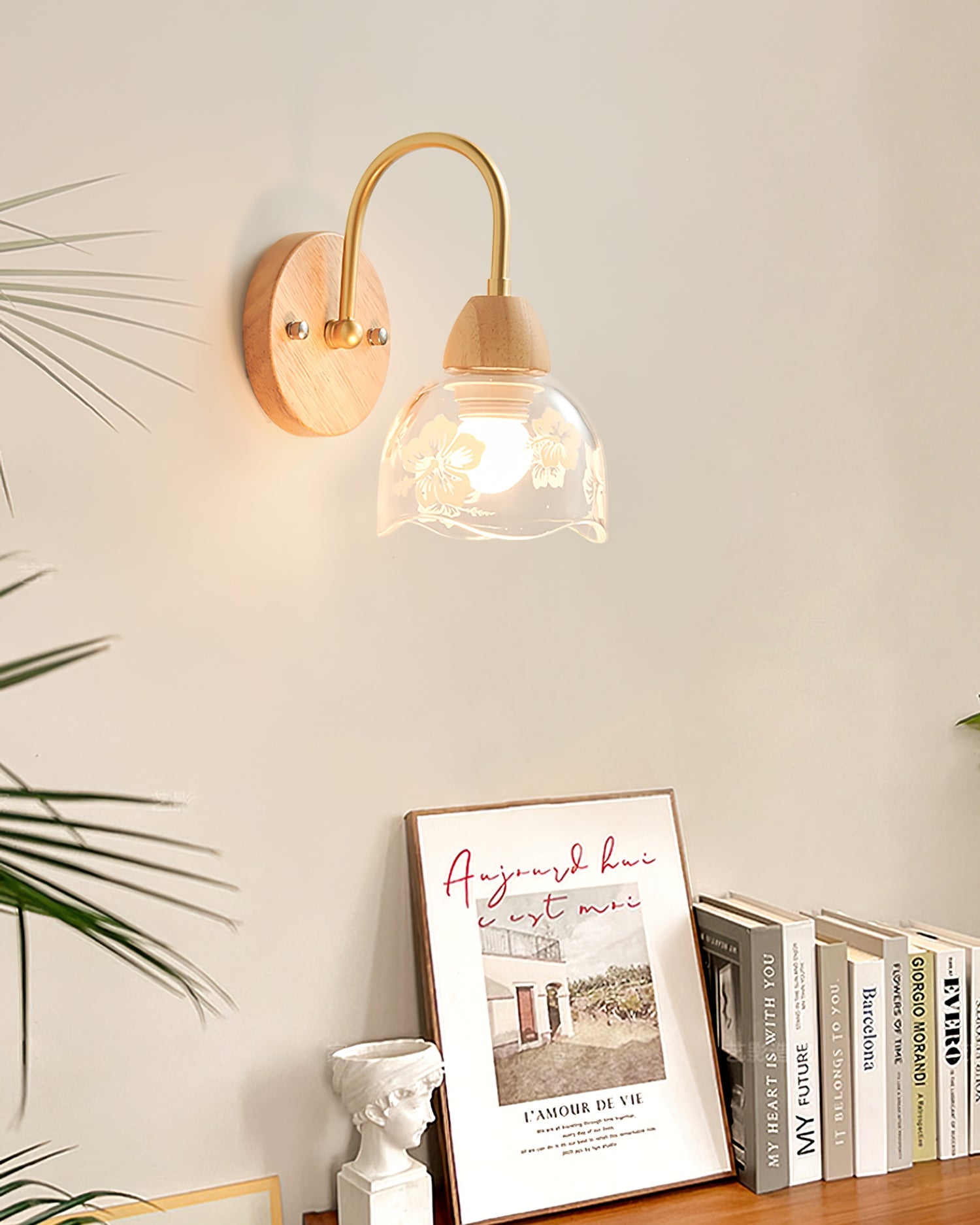 Calvrane Wood Arched Wall Sconce