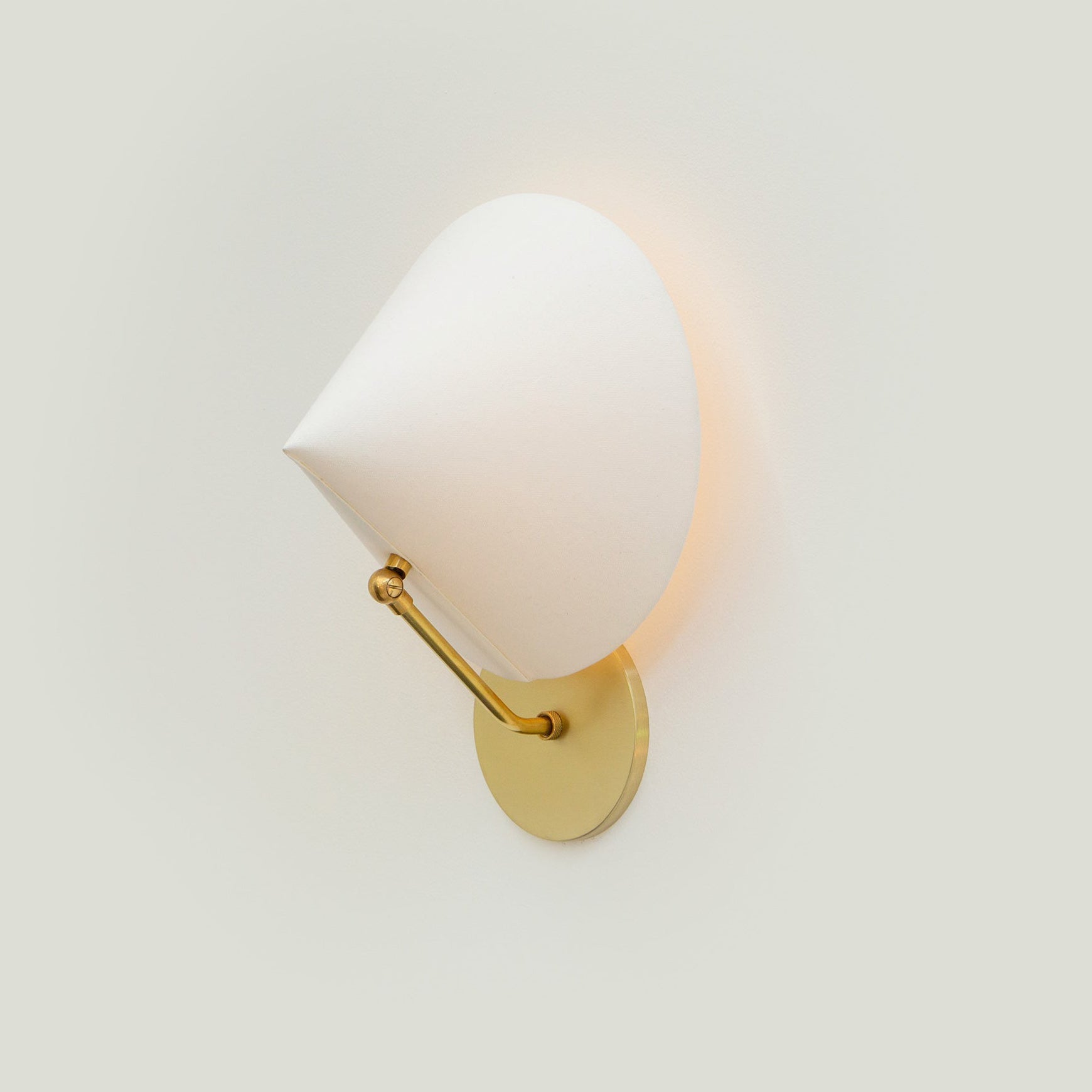 Calvrane Black Brass Cone Wall Sconce
