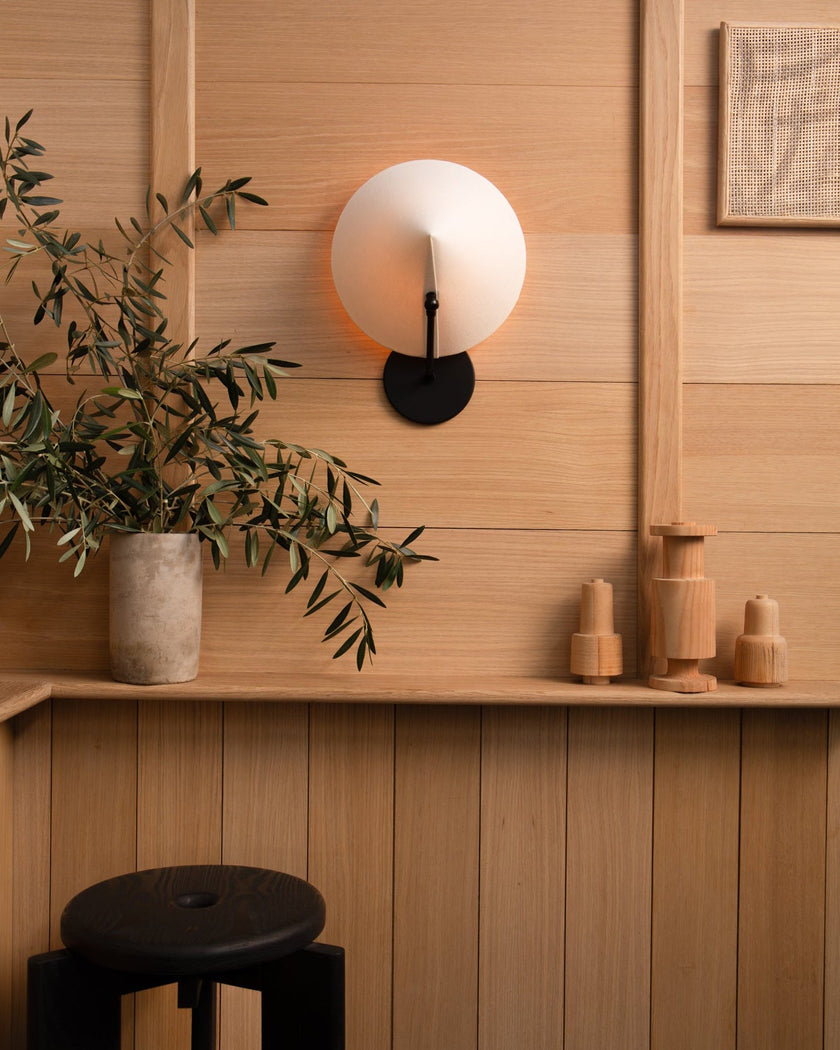 Calvrane Black Brass Cone Wall Sconce