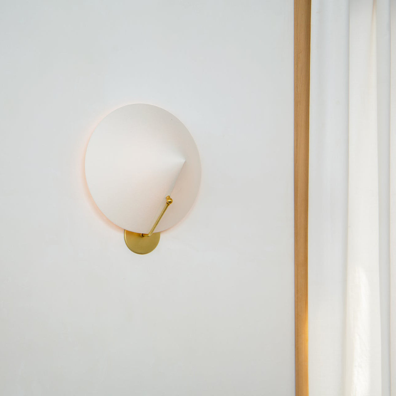 Calvrane Black Brass Cone Wall Sconce