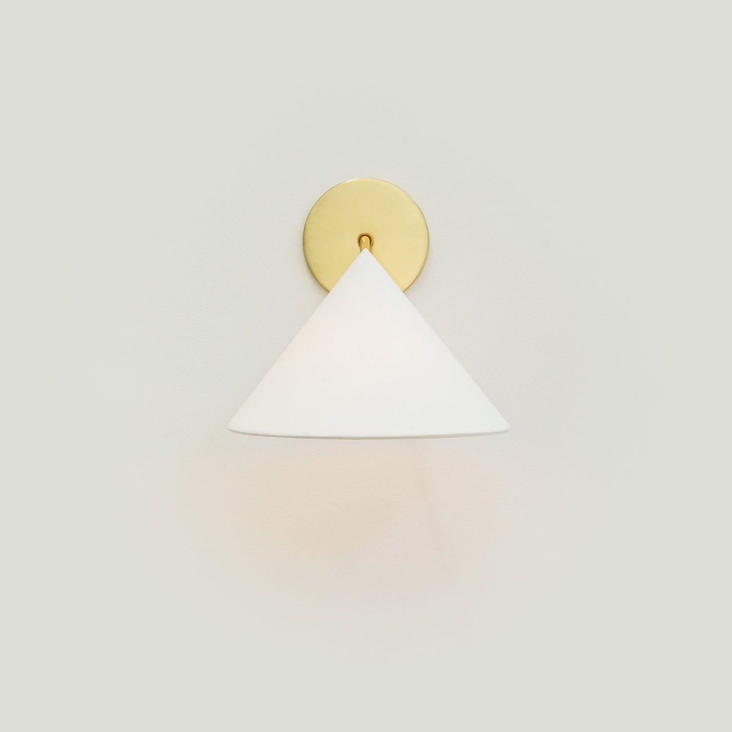Calvrane Black Brass Cone Wall Sconce
