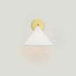 Calvrane Black Brass Cone Wall Sconce
