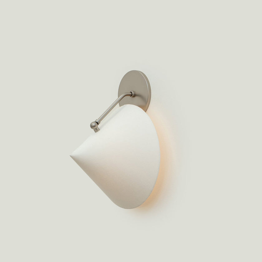 Calvrane Black Brass Cone Wall Sconce