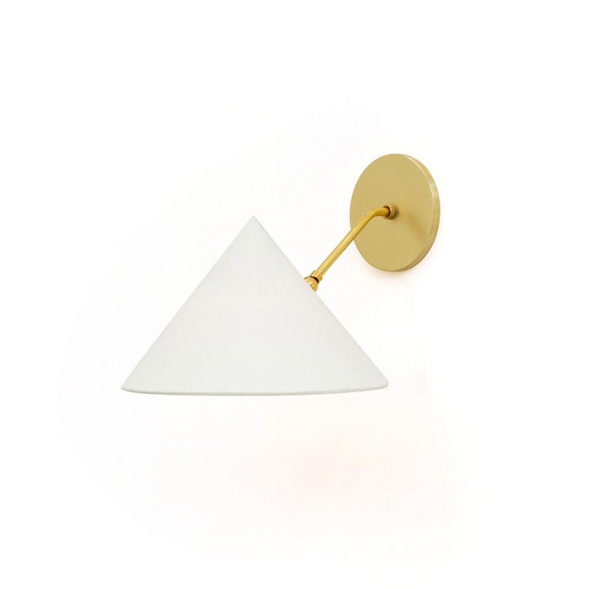 Calvrane Black Brass Cone Wall Sconce