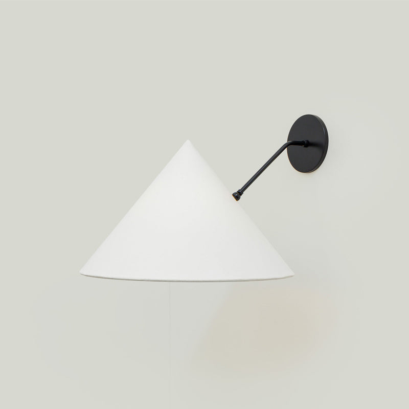 Calvrane Black Brass Cone Wall Sconce