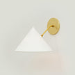 Calvrane Black Brass Cone Wall Sconce