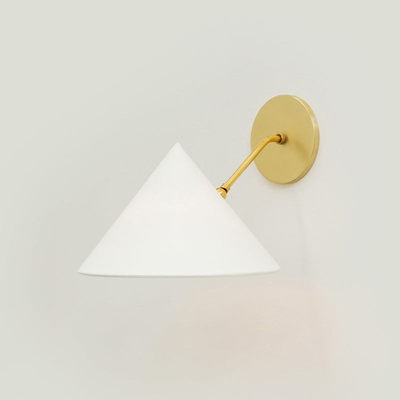Calvrane Black Brass Cone Wall Sconce
