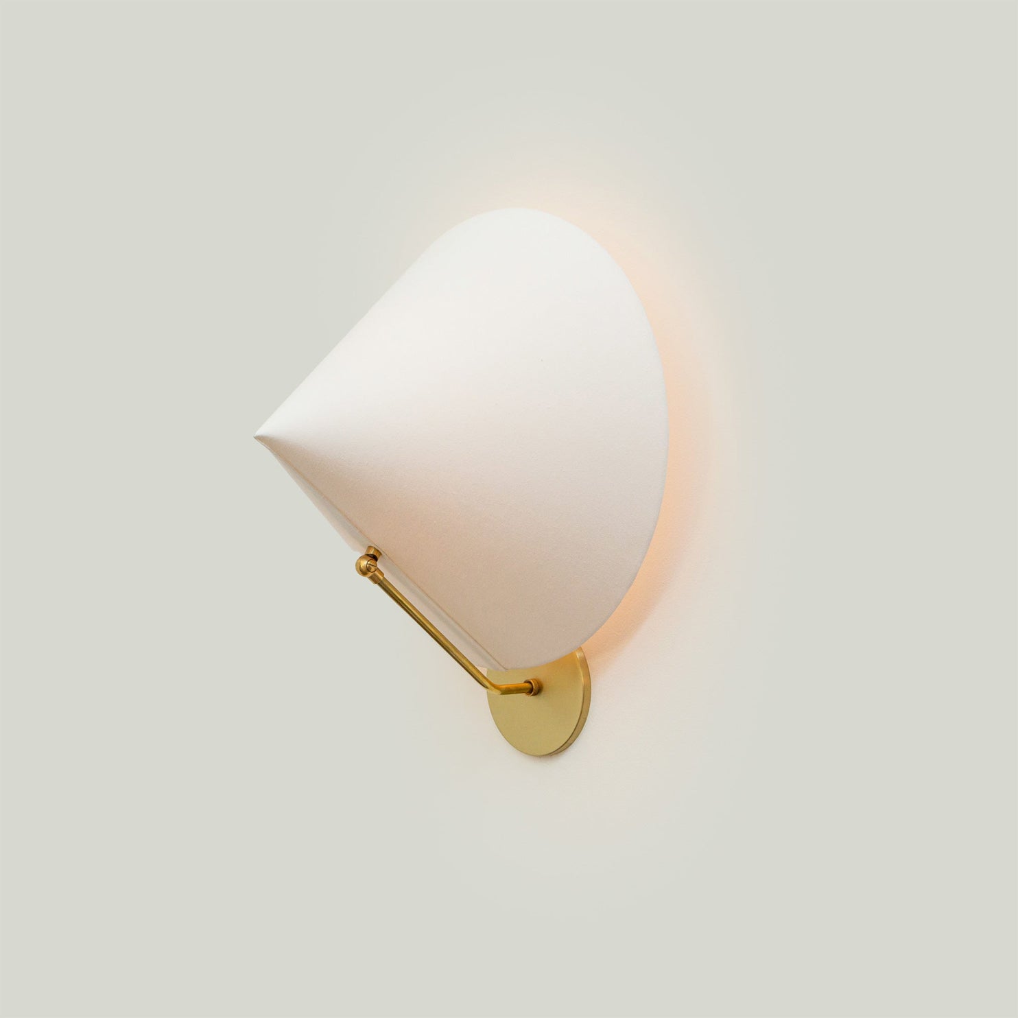 Calvrane Black Brass Cone Wall Sconce