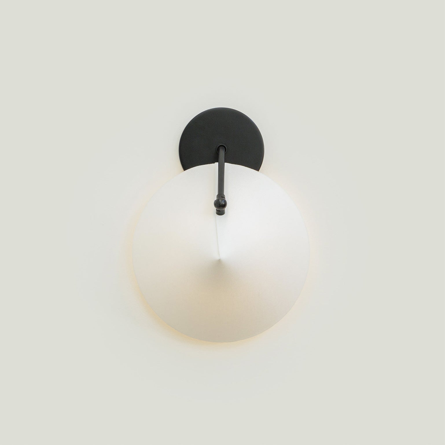 Calvrane Black Brass Cone Wall Sconce