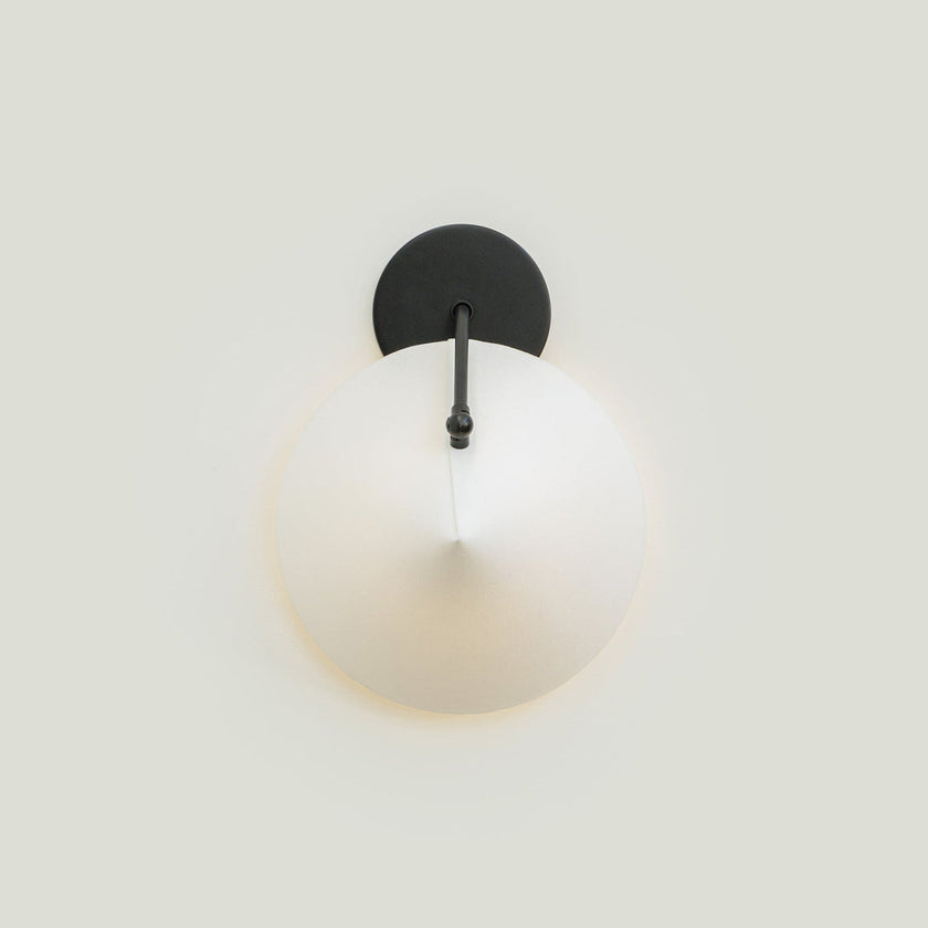 Calvrane Black Brass Cone Wall Sconce