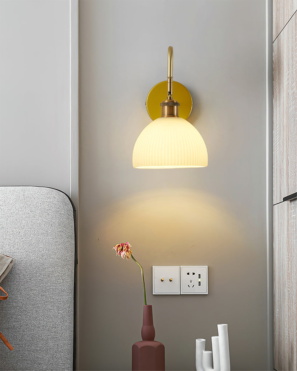 Calvrane Metal Geometric Wall Sconce