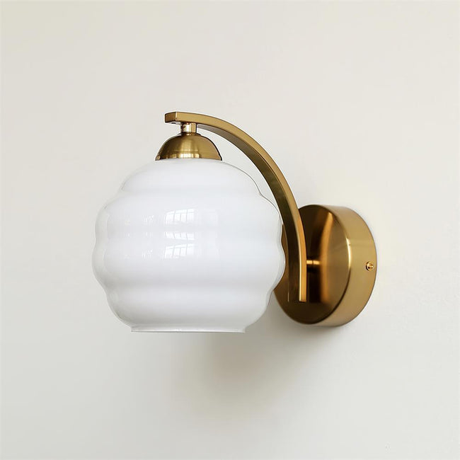 Glass Art Deco Curve Wall Sconce