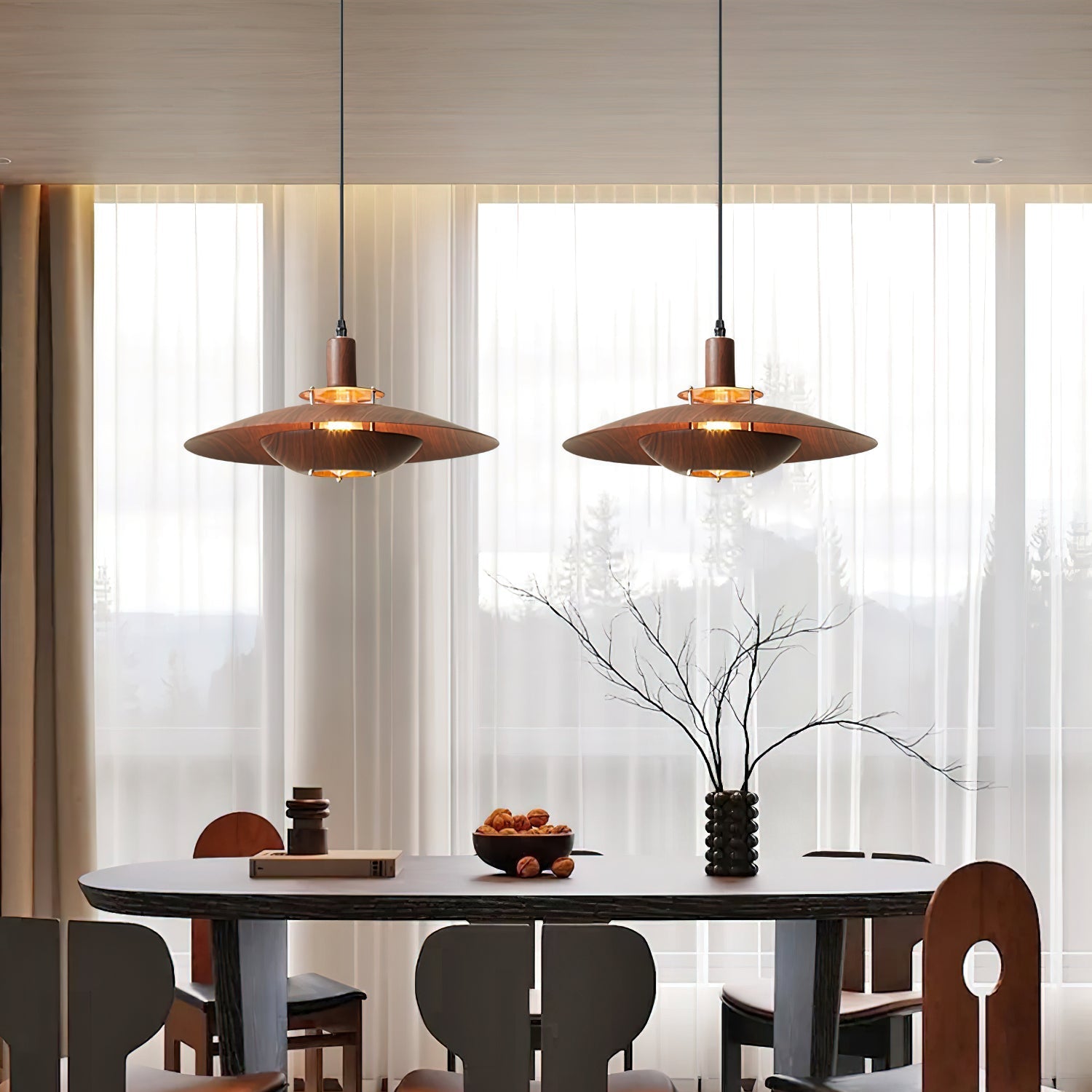 Double-Shade Metal Pendant Light