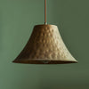 Hammered Brass Bell Pendant Light