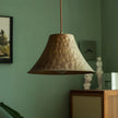 Hammered Brass Bell Pendant Light
