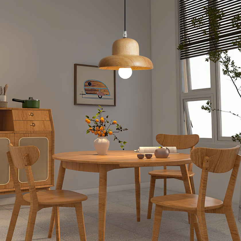 Calvrane Wood Minimalist Pendant Light