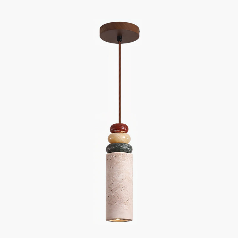 Calvrane Travertine Sculptural Pendant Light