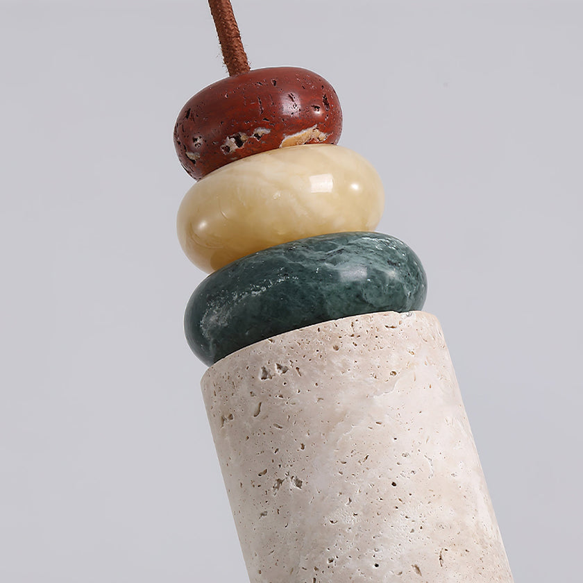 Calvrane Travertine Sculptural Pendant Light