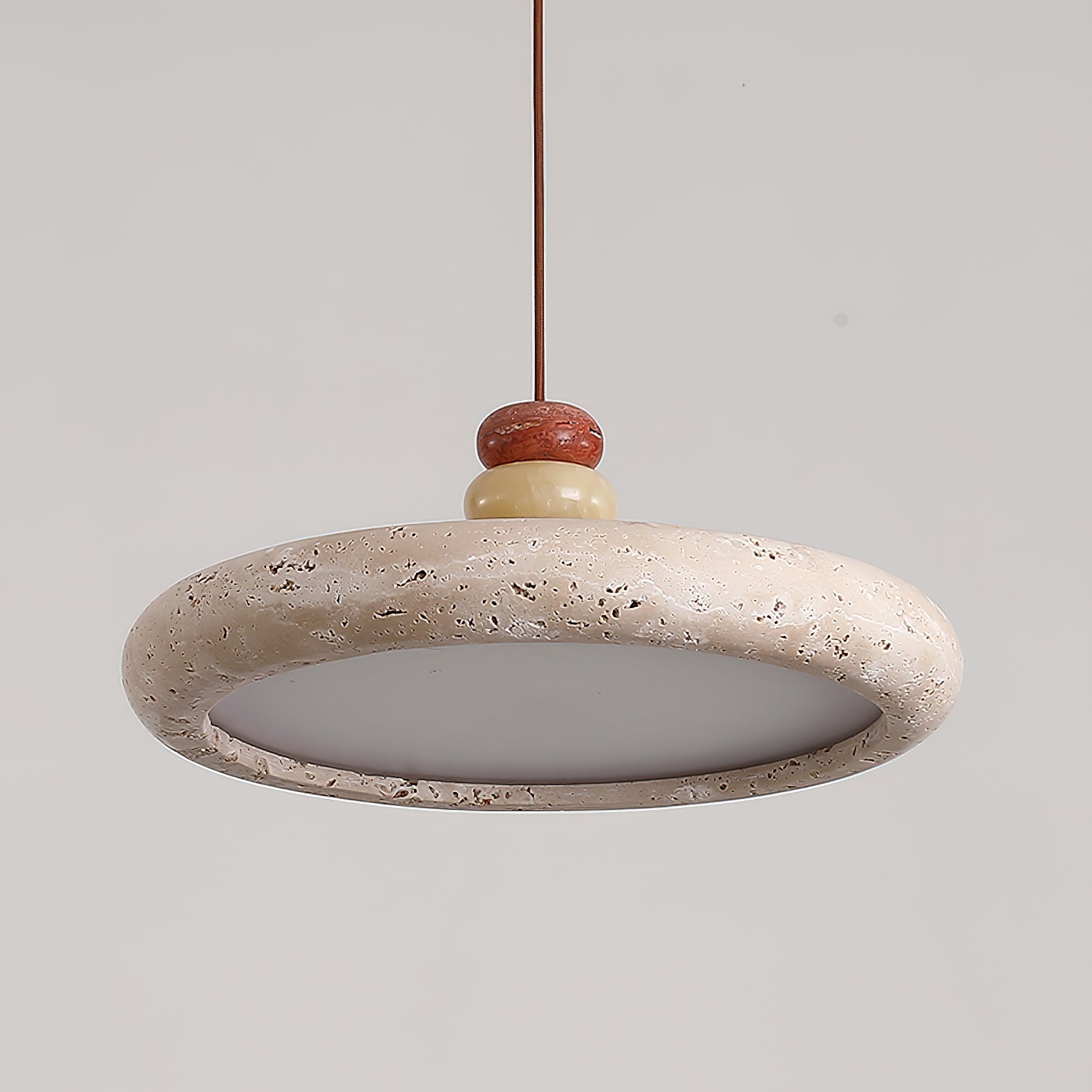 Calvrane Travertine Sculptural Pendant Light