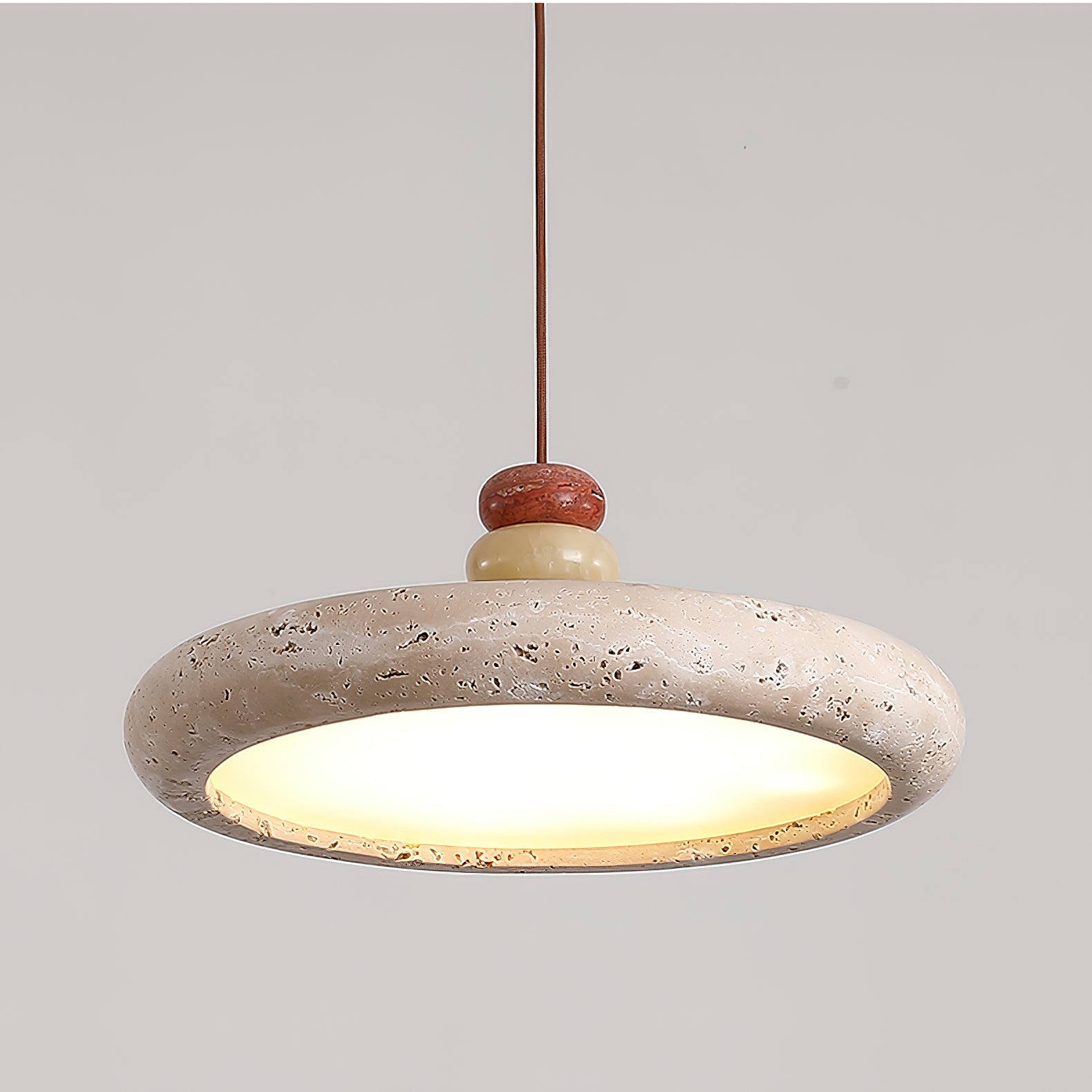 Calvrane Travertine Sculptural Pendant Light
