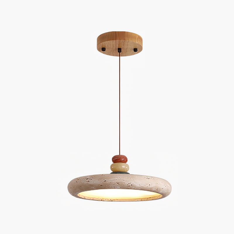Calvrane Travertine Sculptural Pendant Light