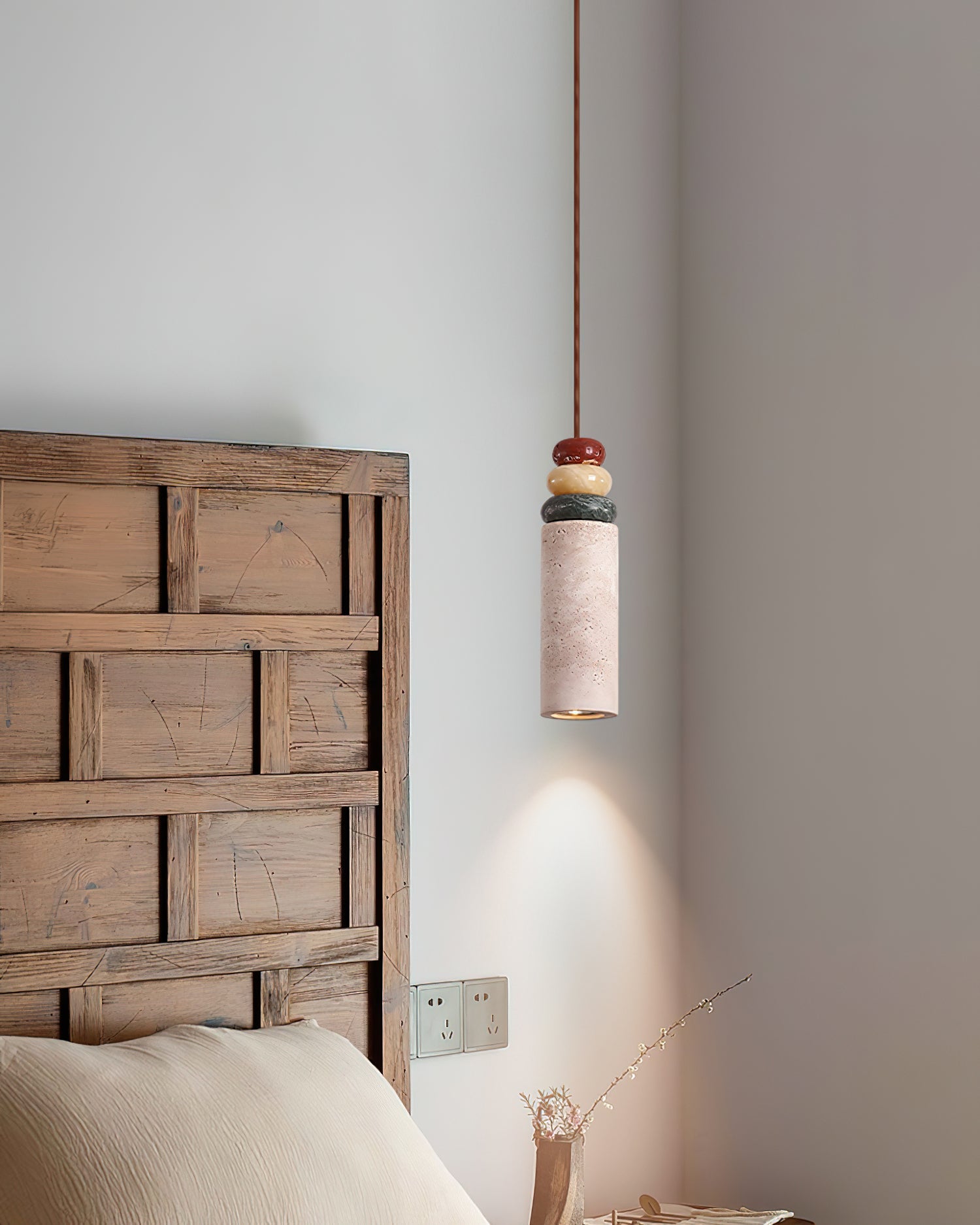 Calvrane Travertine Sculptural Pendant Light