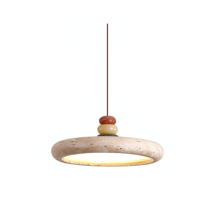 Calvrane Travertine Sculptural Pendant Light